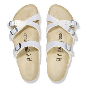 Birkenstock Franca Shiny White Lizard
